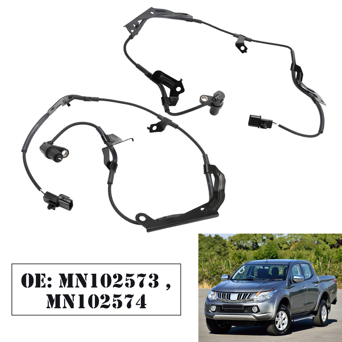 Front & Rear Set of ABS Wheel Speed Sensor MN102573 MN102574 for Mitsubishi L200 Front & Rear Set of ABS Wheel Speed Sensor MN102573 MN102574 for Mitsubishi L200