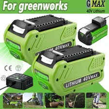 40V Battery / Charger 29472 For Greenworks 40 Volt Lithium Ion G-MAX 29462 24312