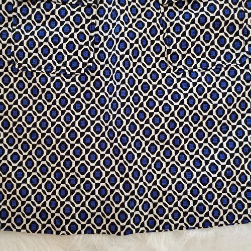 Harolds Womens Straight Skirt Size 4 Blue Geometric Hippie Career Pocket Texture - Picture 7 of 11
