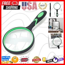 10X Handheld Magnifying Glass with 4-Inch Real Glass Lens – Perfect for Reading