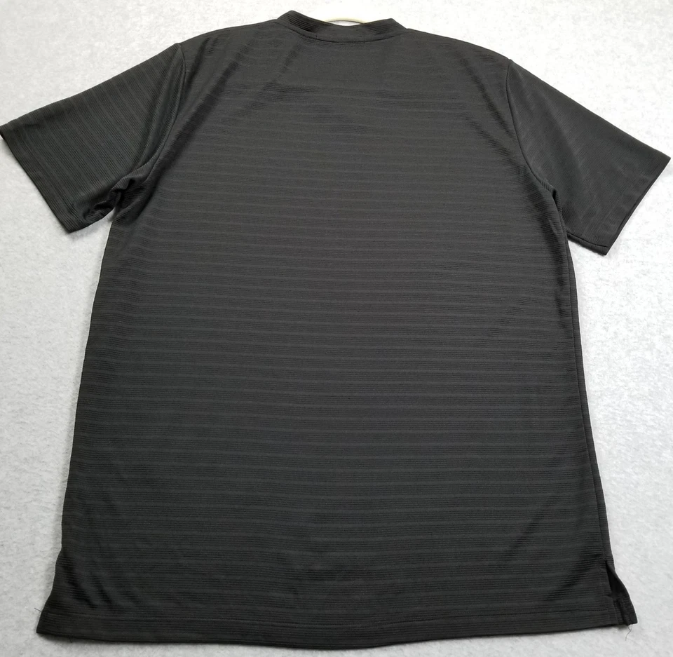 Camiseta Michael Brandon Para Hombre Mediana Negra Acanalada Manga Corta Camiseta Cuello en V Informal Foto 4 de 4