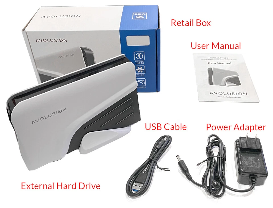 Avolusion PRO-Z Series 8TB USB 3.0 External Hard Drive for MacOS & Time Machine - Image 4 of 4