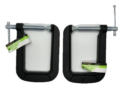 Set Of Two Extra Deep Throat U-Clamp C-Clamp 5 1/2'' Depth 2-3/4'' Jaw Opening