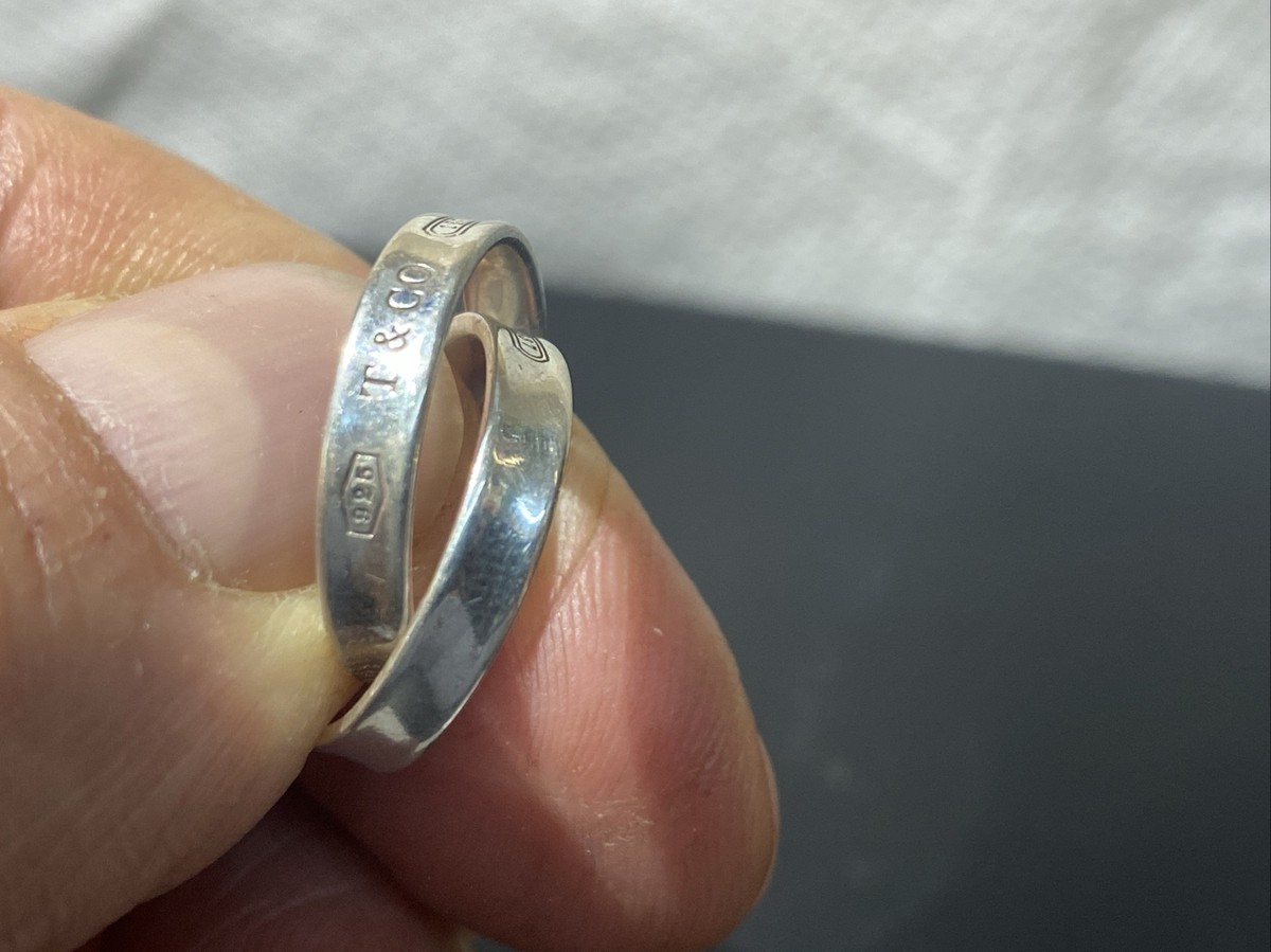 Tiffany & Co 1837 Sterling Silver AG925 Double Interlocking
