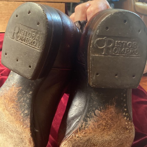 Chris Romero Size L 9 EE Burgundy Leather Cowboy Western Boots Great Shape! - Picture 11 of 11