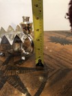 Silver Plated 3 Candle Holder Lotus Flower Footed Bowl Regal Silver — photo 6