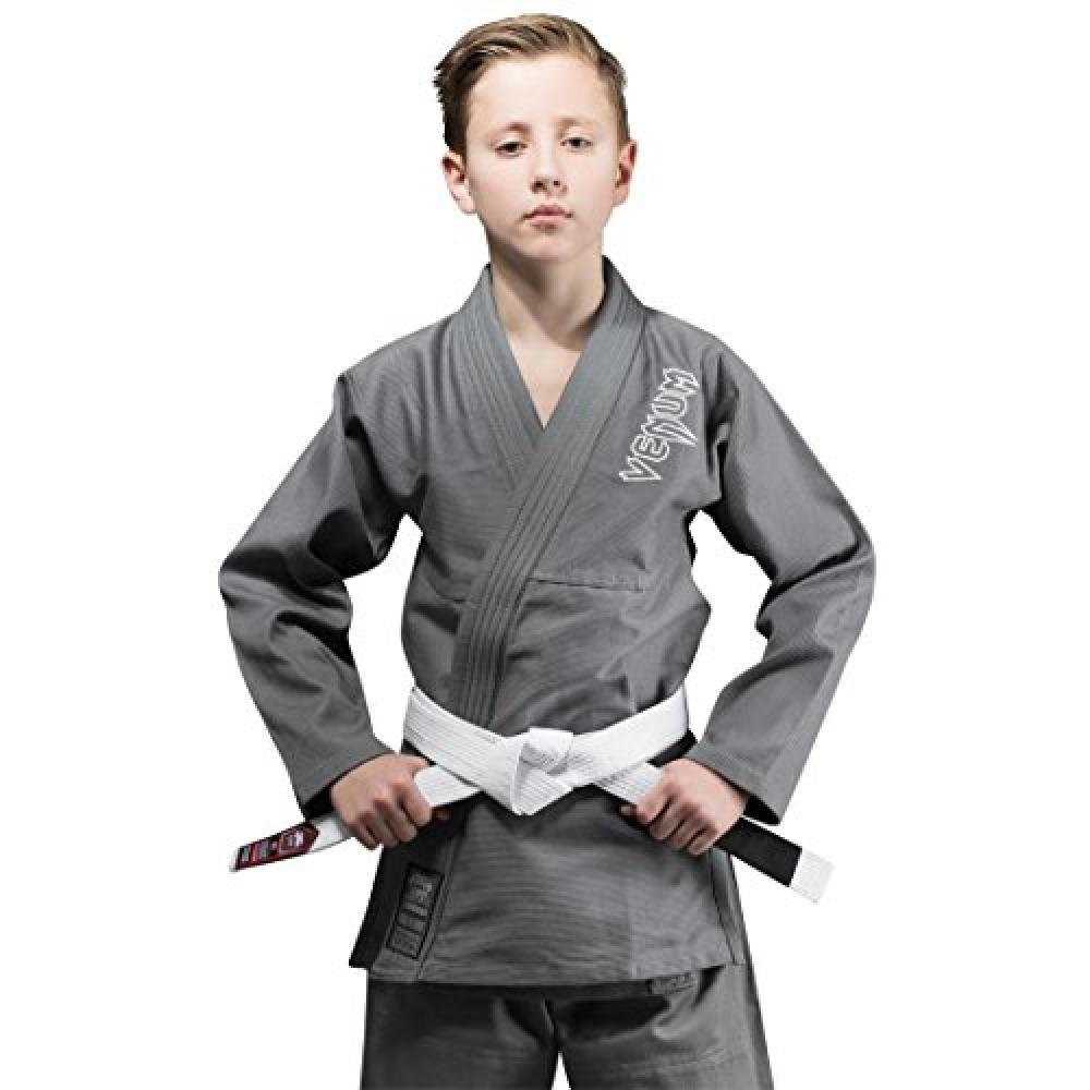 (TG. C00) VENUM Contender, Kimono BJJ Unisex Bambini, Grigio, C00 - NUOVO