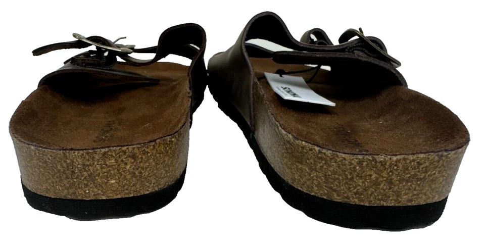 Sandalias Sonoma para mujer ilustraciones de doble correa deslizables marrón talla:10 196R Foto 4 de 4