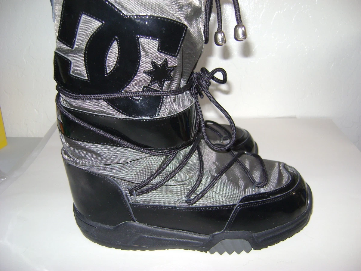 DC SHOES Chalet SNOW BOOTS Women s 8 9 L Apres Ski Snowboard FauxFur Moon WINTER