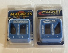Lot (2) Magnet Source Demagnetize & Magnetize Master Magnets Blue Box Tool New