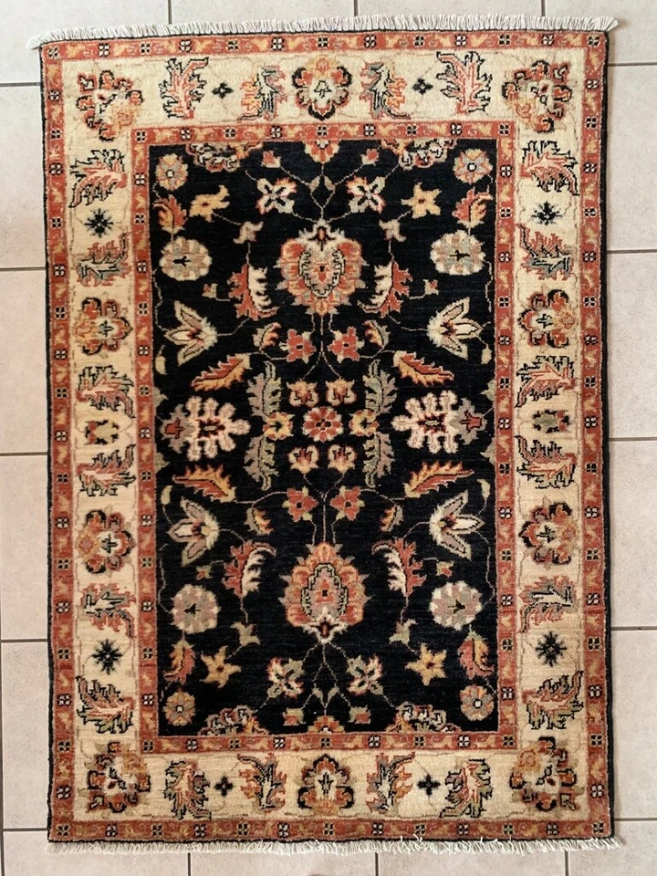 4'9'' x 3' 3'' | Alfombra Choby Zeilger Oriental Mano Doble Anudado | Alfombras Stampa Foto 2 de 4