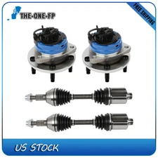 4 X Front CV Axle Shaft Wheel Bearing Hub Kit For Chevrolet Malibu Pontiac G6