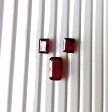 4.65-Cts Natural Ruby Loose Gemstone 3-Pc Set Size 5 X 7 - 6.50X 11 MM Approx.