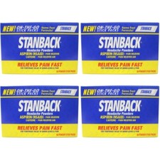 4 Pack Stanback Stick Pack Headache Powders 50 Count Each