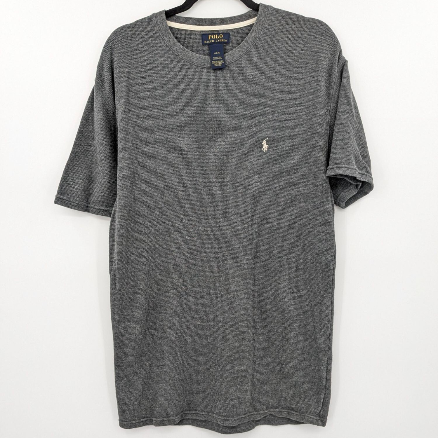 Polo Ralph Lauren t shirt uomo taglia L maglia waffle termica manica corta logo pony