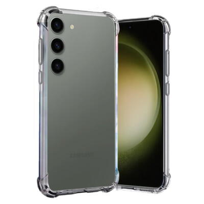 Für Samsung Galaxy S25+ Handyhülle Schwarz oder Klar Silikon Gel Bumper Cover
