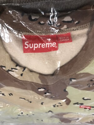 SUPREME FW20 - Chocolate Chip Camo Small Box Crewneck - Large