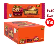 New! REESE'S Big Cup PB&J Strawberry Milk Chocolate King Size, 2.8 oz (16 Count)