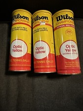 Vtg 1970s Wilson Championship Tennis Balls 3 Pack Optic Yellow In Sealed Cans