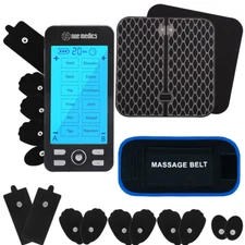 Tens Unit Muscle Stimulator Machine Pain Reliever Electrotherapy Combo Set