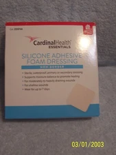 9 Cardinal Health Silicone Adhesive Foam Dressings Non-Border EXPIRED 5/13/23