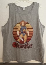 VTG 80s MINT THUNDER CATS XL GRAY T-SHIRT TANK TOP RARE HOLY GRAIL of ThunderCat