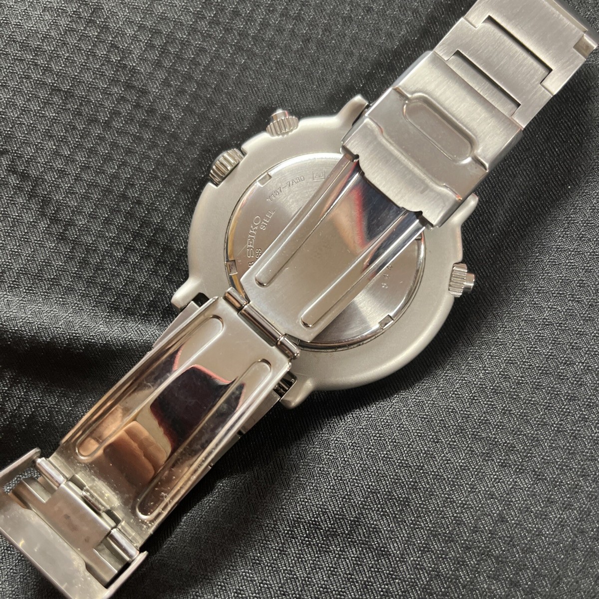 新虎OH済希少未使用SEIKOイタリアンツナクロノグラフY187-7A30 For GT: Seiko Y187-7A30 Italian tuna restoration - WoB dial