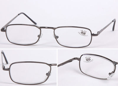 Herren Lesebrille +0,5~1,5,+3,25~4,0 Waffengestell Unikat Steg Federscharnier L99
