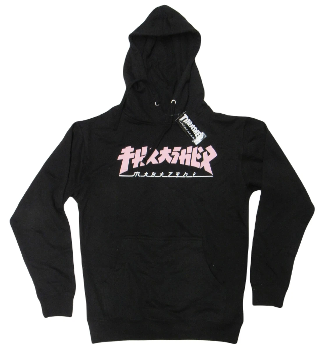 NEW Thrasher Women s Girl s Godzilla Hoodie Sweatshirt Black Pink