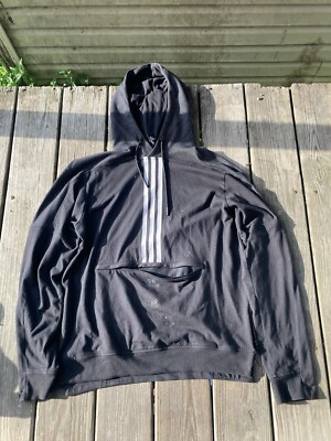 Adidas Men's Black Pullover Hoodie Size Medium, cv3206 ov9001