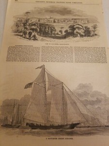 {#75} View of Gloucester,Ma.-1860s Gleason's Pictorial Drawing Room)