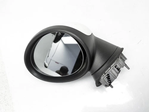 2007-2015 Mini Cooper Driver Side Rear View Mirror Outside -White *Has Scratches