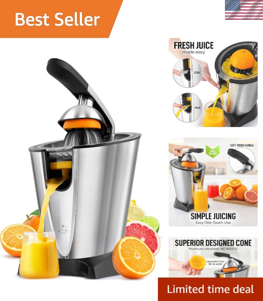 Zulay Electric Citrus Juicer for Fresh Orange Lemon Lime Grapefruit