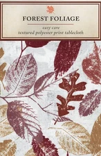 Benson Mills Forest Foliage, Autumn Rust Gold Leaves Textured Tablecloth 2 Sizes