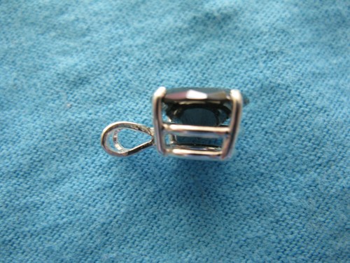 2,47ct 100% NATUR ERDE ABGEBAUT ECHTER SCHWARZER DIAMANT HALSKETTE, ZERTIFIKAT, WUNDERSCHÖN - Bild 7 von 8