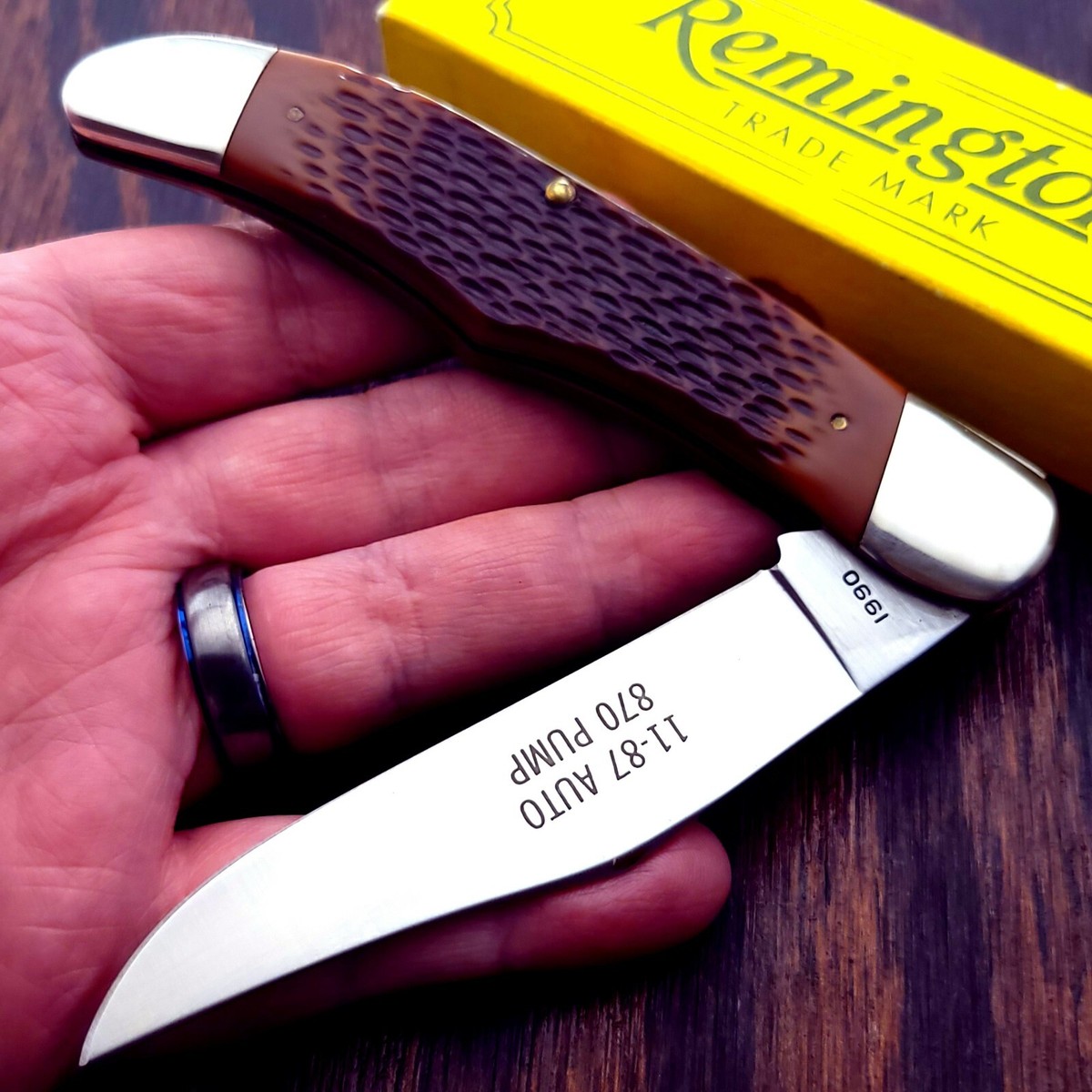 Remington Umc 11-87 Auto 870 Pump Hunters Folding Pocket Knife