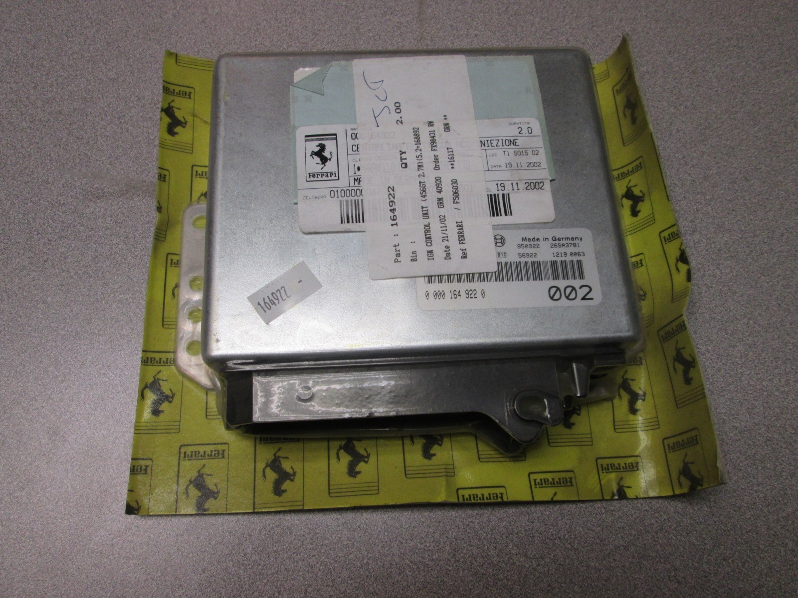 Ferrari 456 Ignition ECU - ICU Control Station, NEW part # 164922 