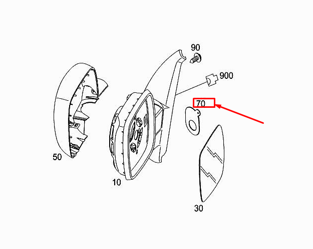 Neu MERCEDES-BENZ CITAN W415 Dichtung des vorderen linken Spiegels A4158110098