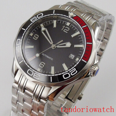 BLIGER 41mm automatic balck dial men watch sapphire glass miyota 8215 movement