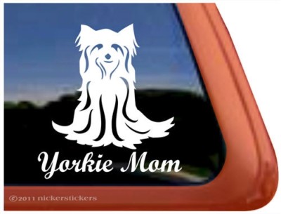 Yorkie Mom |High Quality Vinyl Yorkshire Terrier Window Decal Sticker ...