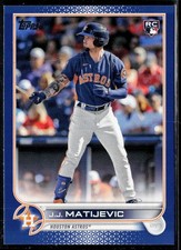 J.J. Matijevic Houston Astros 2022 Topps Update Series RC US297 Royal Vlue