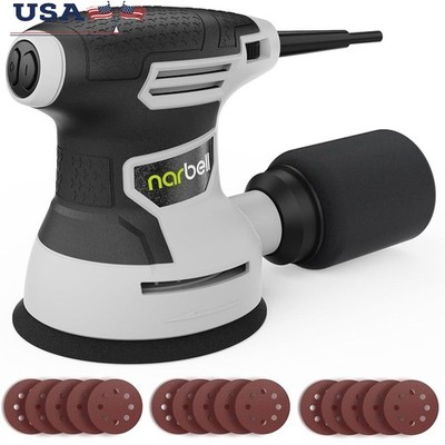 360W Electric Orbital Sander 6 Speeds Dust Collection System 15 Sanding Discs US