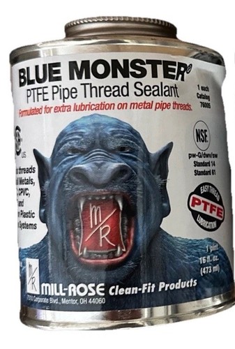 Millrose 76015 Blue Monster 16 Oz Heavy-Duty Industrial Grade Thread Sealant Dnt