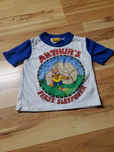 EXTREMELY RARE Vintage  1997 PBS Arthur First Sleepover Pajama Top Size 2T