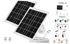 2 Packs Stable 7W Solar Panel Charger with Adapter for TP Link Tapo MagCam 