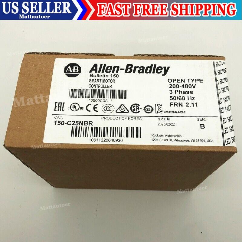 150-C25NBR New Sealed Allen-Bradley SMC-3 Smart Motor Controller 25A US Free Tax