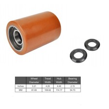 Poly Wheel 813014 for Crown Electric Pallet Jack Models WP 2300 WP 3000