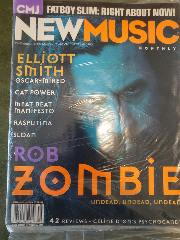CMJ New Music Monthly magazine OCT 1998 - Rob Zombie Special, 42 Reviews with CD