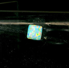 0.25ct Square Shape White Multi-Color Opal 5 x 5 mm