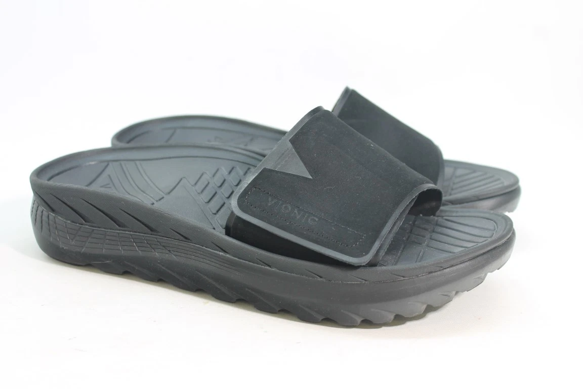 Vionic Rejuvenate Unisex Black Sandals W9 / M7.5 FS